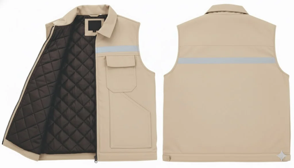 Lacivert gabardin iş yeleği